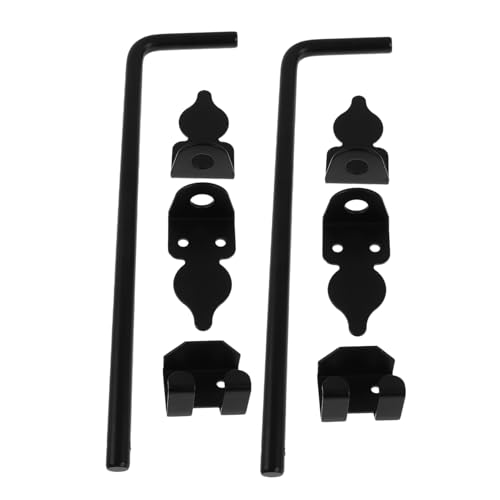 SEWACC 2 Stück Teiliges Heavy Duty Cane Bolt Robuster Metall-gartentor-bodenschieber für Holz- Vinyl Metallzäune Wetterfester Torstopper für Außentore Schwarz SEWACC 2 Stück Teiliges Heavy Duty Cane Bolt Robuster Metall-gartentor-bodenschieber für Holz- Vinyl Metallzäune Wetterfester Torstopper für Außentore Schwarz von SEWACC
