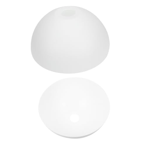 SEWACC 2 Stück Teiliges Kunststoff Lampenschirm Weiß mit Mittelöffnung Diffuse Lichtabdeckung für Tisch Boden Decken und Wandleuchten Einfache Diy Montage Vielseitig für von SEWACC
