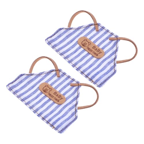 SEWACC 2 Stück Teiliges Mini Puppenschürzen Kariert für Stofftiere Weiches Stoffmaterial Bequemes Anziehen Puppen-küchenaccessoires und Weihnachts-deko Modische Foto-Requisiten von SEWACC