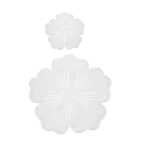 SEWACC 2 Stück Teiliges Silikon DIY Blüten Formen für Harzgießen UV Epoxidharz Obsttablett Untersetzer Formen Leicht Entformbar für Schmuck und Dekorative Kunsthandwerke von SEWACC