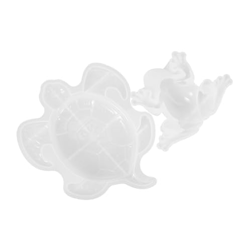 SEWACC 2 Stück Teiliges Silikon Tierform Gussform Frosch und Schildkröte Epoxidharz Silikonform für DIY Tierfiguren Glatte Oberfläche Langlebig und Einfach zu Verwenden für Kreative von SEWACC
