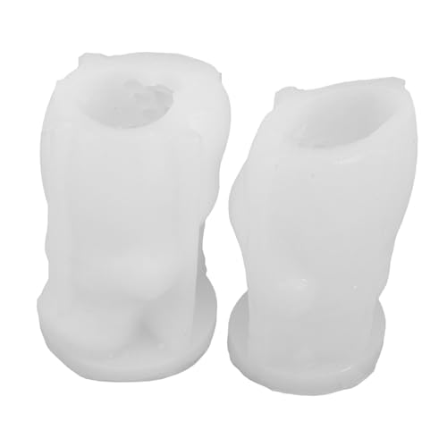 SEWACC 2 Stück Teiliges Silikon-schneemann Weihnachtskerzen Wachs-schmelzform für DIY Fondant Gips Harz Epoxidguss und Festliche Weihnachtsdekoration von SEWACC