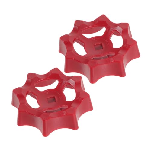 SEWACC 2 Stück Teiliges Ventil Handrad Abs Kunststoff Rot Robustes Ersatzgriff für Absperrventile Absperrhahn Absperrventil mit Ergonomischem Griff Vielseitig für Garten Industrieventile von SEWACC