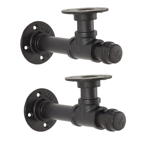 SEWACC 2 Stück Teiliges Wandregal Eisenhalter Industrial Stil Retro Regalträger Schwarz Robust für Holzregale Vielseitig Einsetzbar für Wohnzimmer Küche Badezimmer SEWACC 2 Stück Teiliges Wandregal Eisenhalter Industrial Stil Retro Regalträger Schwarz Robust für Holzregale Vielseitig Einsetzbar für Wohnzimmer Küche Badezimmer von SEWACC