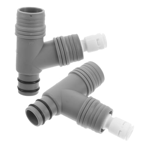 SEWACC 2 Stück Teiliges Y Förmiges Abflussrohr Adapterset für Küchenspüle und Geschirrspüler Überlaufschutz Einfache Installation Edelstahl Waschbecken Abflussverbinder Vielseitig von SEWACC