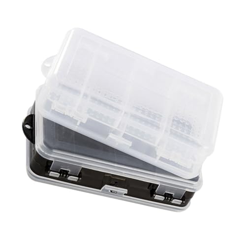 SEWACC 2 Stück Transparente Doppelseitige Schmuckbox mit Fächern Beidseitig Öffnend Langlebige Kunststoff Aufbewahrung für Perlen Ringe Ohrringe mit Aufhängering Stapelbar SEWACC 2 Stück Transparente Doppelseitige Schmuckbox mit Fächern Beidseitig Öffnend Langlebige Kunststoff Aufbewahrung für Perlen Ringe Ohrringe mit Aufhängering Stapelbar von SEWACC