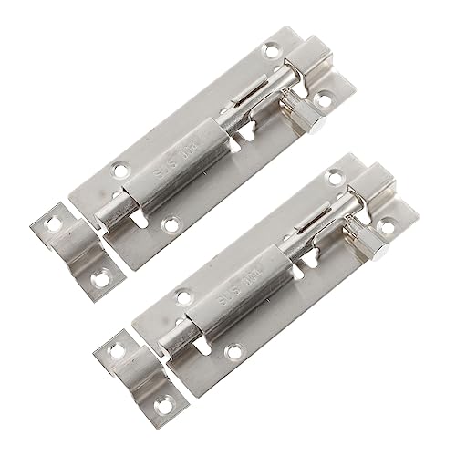 SEWACC 2 Stück Türriegel Teiliges Rostfrei Heavy Duty Schieberiegel für Türen und Fenster Langlebig Sicher Einfache Montage von SEWACC