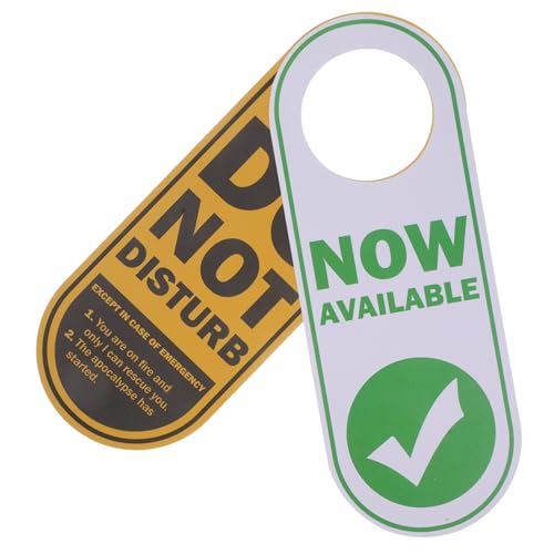 SEWACC 2 Stück Türschild Doppelseitig PVC Türanhänger Langlebig Lesbar für Büro Hotel Zuhause Klare Anzeige Privatsphäre Hinweis und Erinnerung von SEWACC