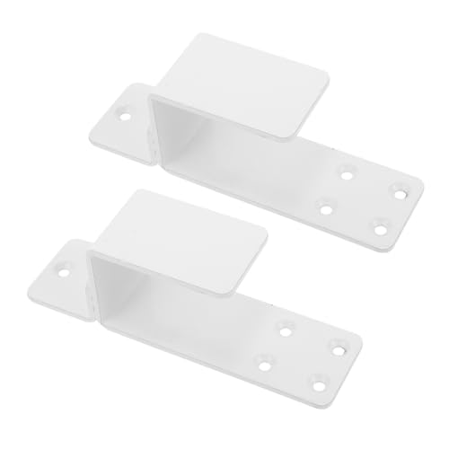 SEWACC 2 Stück Türsicherungsbügel aus Robuste Türhalterung mit Stabilem Design Einfach Montierbar für Scheunentore Garagentore Gartentore und Lagerhallen Weiß von SEWACC