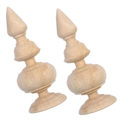SEWACC 2 Stück Unbehandelte Dekorationskugeln Runde Finials Für Treppengeländer Bettpfosten Robust Und Einfach Zu Pflegen Für Diy Handlauf Verschönerung von SEWACC