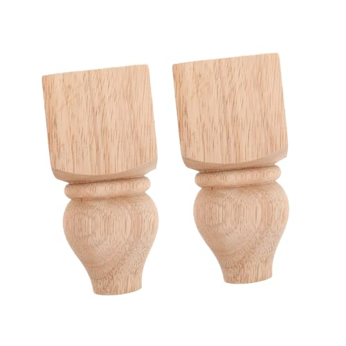 SEWACC 2 Stück Unlackierte Holz Möbelbeine für Sofa und Schrank Handgefertigte Ersatzfüße Holz für Vielseitige Möbelgestaltung für Individuelles Staining und DIY Projekte von SEWACC
