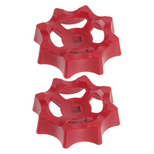 SEWACC 2 Stück Ventilhandrad aus Robustem Abs Ergonomisch Rutschfestes Rotes Ventilgriff Ersatz für Garten wasserhahn Quadratischer Griff für Einfache Ventilsteuerung und Langlebige SEWACC 2 Stück Ventilhandrad aus Robustem Abs Ergonomisch Rutschfestes Rotes Ventilgriff Ersatz für Garten wasserhahn Quadratischer Griff für Einfache Ventilsteuerung und Langlebige von SEWACC