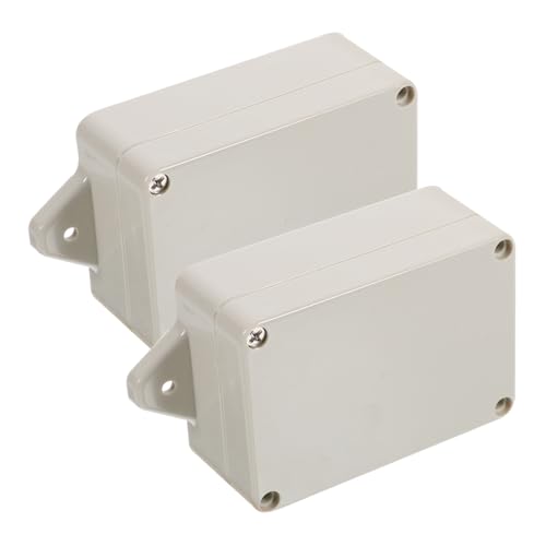 SEWACC 2 Stück Wasserdichte Kunststoff Abzweigdose Teilig Kompakte Elektronik Gehäuse Box Robuste Projekt Verteilerbox für Kabelverbindung Einfache Installation Vielseitig Einsetzbar von SEWACC
