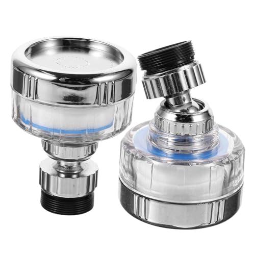 SEWACC 2 Stück Wasserhahn Wasserfilter für Bad und Küche Drehbarer Wasserhahnaufsatz mit Sprudlerfunktion Kalkresistent Einfache Installation und Reinigung Langlebiger Wasserspar Aufsatz von SEWACC
