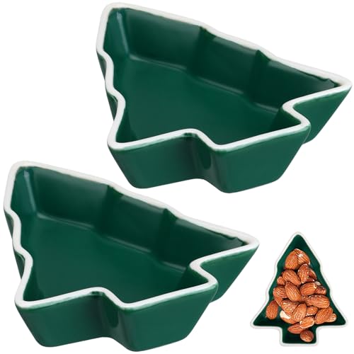 SEWACC 2 x Vorspeisen-Tabletts in Weihnachtsbaumform, Keramik, Serviertablett, Geschirr, Snack-Teller, Süßigkeiten-Servierplatten SEWACC 2 x Vorspeisen-Tabletts in Weihnachtsbaumform, Keramik, Serviertablett, Geschirr, Snack-Teller, Süßigkeiten-Servierplatten von SEWACC
