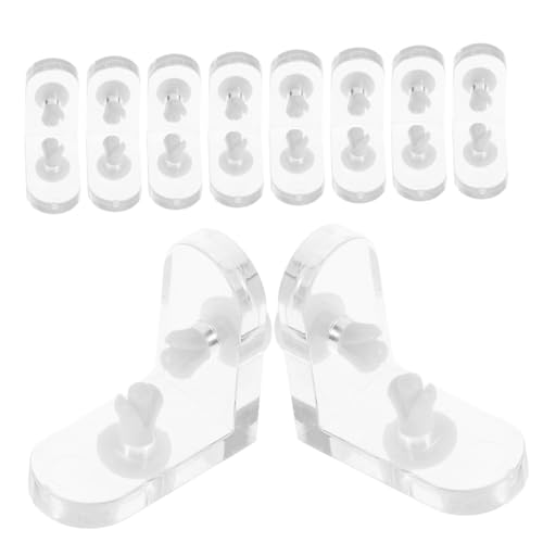 SEWACC 20 Sätze Teiliges Transparente Förmige Acryl Eckwinkel Regalstütze für Acrylboxen Schmuck Uhren Kosmetik Stabile Eckhalterung mit Einfachem Clip Design von SEWACC