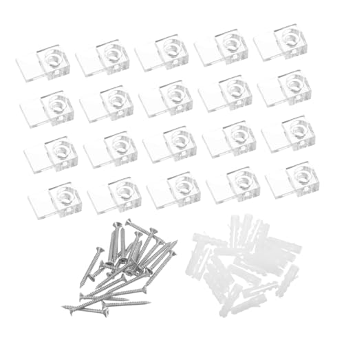 SEWACC 20 Sets Spiegelglas Halteklammern Für Den Kleiderschrank Spiegel Hardware Montage Spiegelbefestigungen Spiegelhalter Clip Kit Spiegel Eckhalterungen Spiegel Clip von SEWACC