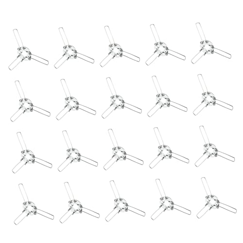 SEWACC 20 Stück Drei Forken Lampenschirm Federclips Halterung für Lampenschirme Installieren Geeignet für Verschiedene Lampentypen Wie Kronleuchter und Wandlampen Langlebiges Design von SEWACC