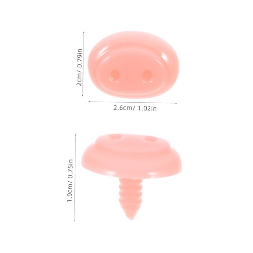 SEWACC 20 Stück Kunststoff Sicherheitsnasen mit Unterlegscheiben Rosa Puppennasen für Amigurumi DIY Plüschtier Schweinenasen Bastelzubehör für Kuscheltiere und Handpuppen SEWACC 20 Stück Kunststoff Sicherheitsnasen mit Unterlegscheiben Rosa Puppennasen für Amigurumi DIY Plüschtier Schweinenasen Bastelzubehör für Kuscheltiere und Handpuppen von SEWACC