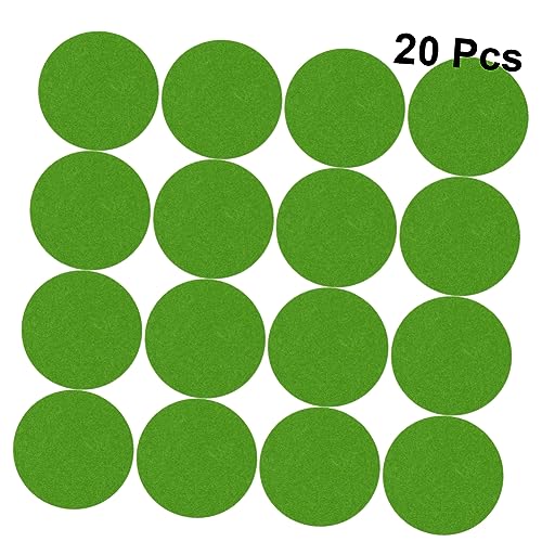 SEWACC 20 Stück Runde Filzmatten rutschfeste Möbelpads Isolationsuntersetzer für Blumentöpfe Wasserabweisend Schutzmatten für Zuhause Grün von SEWACC
