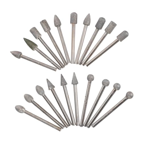 SEWACC 20 Stück Teiliges Diamant Schleifkopf Set Verschleißfestes Metall-schleifwerkzeug für Bohrmaschinen Vielseitig für Polieren Gravieren Rostentfernung Geeignet für Stein Glas Schmuck SEWACC 20 Stück Teiliges Diamant Schleifkopf Set Verschleißfestes Metall-schleifwerkzeug für Bohrmaschinen Vielseitig für Polieren Gravieren Rostentfernung Geeignet für Stein Glas Schmuck von SEWACC