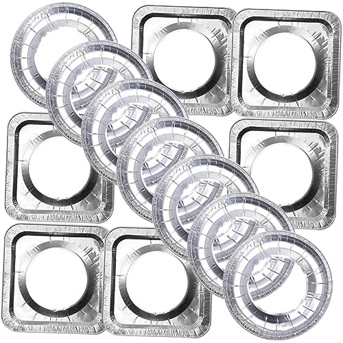 SEWACC 20 Stück Teiliges Gasherd Abdeckungen Aluminiumfolie Auskleidungen Hitzebeständig Öl und Kratzfest für Einfache und Schutz Ihrer Kochstelle von SEWACC