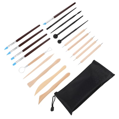 SEWACC 20 Stück Teiliges Keramikwerkzeug Set Multifunktionale Tonwerkzeuge Bildhauer Messer Dotting Stifte und Silikon Tipps für DIY Kunsthandwerker und Modellierung SEWACC 20 Stück Teiliges Keramikwerkzeug Set Multifunktionale Tonwerkzeuge Bildhauer Messer Dotting Stifte und Silikon Tipps für DIY Kunsthandwerker und Modellierung von SEWACC
