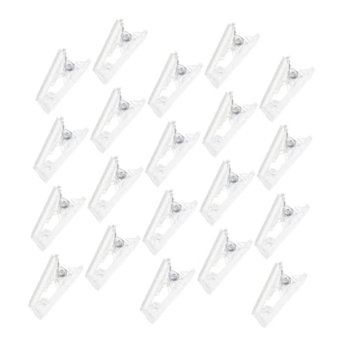 SEWACC 20 Stück Teiliges Selbstklebender Transparenter DIY Federclips für Wanddekoration Robuste Klammern mit Doppelseitigem Klebeband Vielseitig für Badezimmer Holz Metall ohne von SEWACC