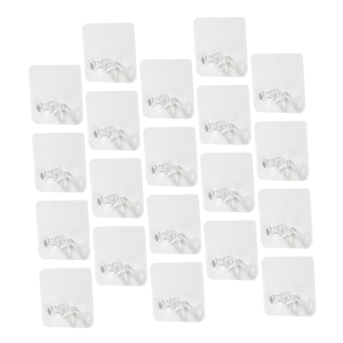 SEWACC 20 Stück Teiliges Selbstklebender Wandhaken für Steckdosen Transparent Bohrfreies Design Platzsparend Langlebig Vielseitig für Kabel und Steckerorganisation im Haushalt und Büro von SEWACC