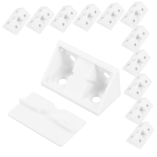 SEWACC 20 Stück Teiliges Weißes Kunststoff eckwinkel verbindungsset mit Abdeckung Stabile Haltewinkel für Küchen Hängeschränke Langlebige Regalhalterung für Möbel und Schrankverbinder SEWACC 20 Stück Teiliges Weißes Kunststoff eckwinkel verbindungsset mit Abdeckung Stabile Haltewinkel für Küchen Hängeschränke Langlebige Regalhalterung für Möbel und Schrankverbinder von SEWACC