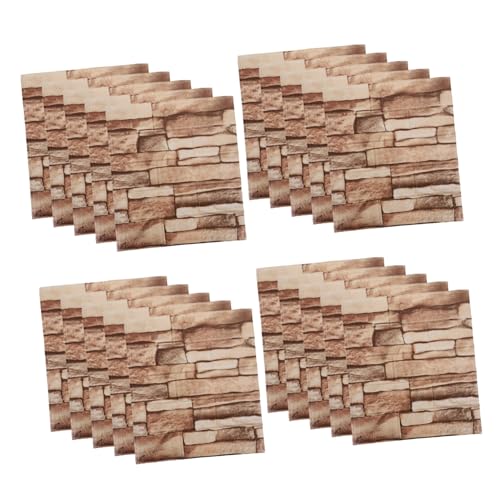 SEWACC 20 Stück Wandpaneele Selbstklebend Teiliges mit Realistischem Ziegelstein Langlebige Abziehbare Wandsticker für Wohn und Schlafzimmer Wasserresistente Wanddekoration mit SEWACC 20 Stück Wandpaneele Selbstklebend Teiliges mit Realistischem Ziegelstein Langlebige Abziehbare Wandsticker für Wohn und Schlafzimmer Wasserresistente Wanddekoration mit von SEWACC