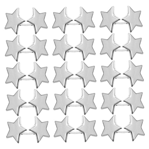 SEWACC 200 Stück Metall Stern Zwei Fuß Dekorative Brads Robuste Papier Heftklammern für DIY Scrapbooking Basteln Taschen Kleidung Zubehör SEWACC 200 Stück Metall Stern Zwei Fuß Dekorative Brads Robuste Papier Heftklammern für DIY Scrapbooking Basteln Taschen Kleidung Zubehör von SEWACC