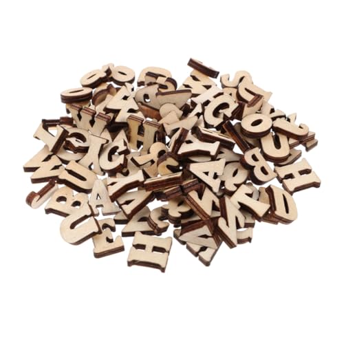 SEWACC 200 Stück Teiliges Kleine Holzbuchstaben aus Naturbelassenem Holz Unbemalte Buchstaben zum Basteln DIY holzstücke für Wanddeko Hochzeiten Partys und Kreative Kinderprojekte von SEWACC