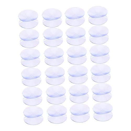 SEWACC 24stücke Transparente Doppelseitige Saugnäpfe Für Glasplatte Tisch Abstandshalter Saugnapf Glastisch Silikonsauger Ohne Haken Stoßstangen Für Heimdekoration von SEWACC
