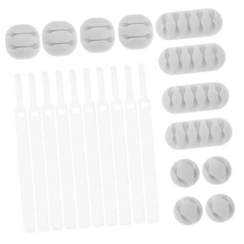SEWACC 26 Stück Teiliges Kabelmanagement Set mit Selbstklebenden Kabelclips Kabelhaltern für Schreibtisch und Zuhause Starke Haftung Vielseitig Verwendbar zur Zufällige Farbe von SEWACC