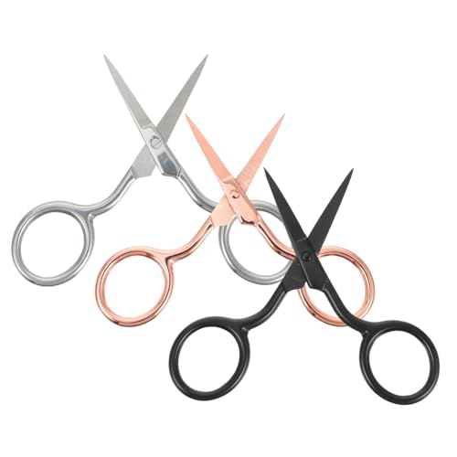 SEWACC 3 Paare Teiliges Edelstahl Stick und Nähscheren Spitz Multifunktionale Haushaltsscheren für Papier Faden Komfortabler Griff Vielseitig für Büro Schule Kleidungsladen Geeignet von SEWACC