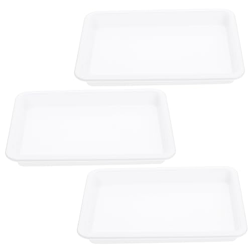 SEWACC 3 STÜCKE Teiliges Lebensmittelechtes Kunststoff Experimentier Tablett Stapelbar Langlebig Leichtes und Kompaktes und Bastel Tablett für Schule Kindergarten und Kinderhandwerk SEWACC 3 STÜCKE Teiliges Lebensmittelechtes Kunststoff Experimentier Tablett Stapelbar Langlebig Leichtes und Kompaktes und Bastel Tablett für Schule Kindergarten und Kinderhandwerk von SEWACC