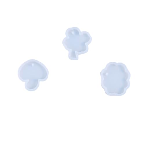 SEWACC 3 STÜCKE Teiliges Silikonform für DIY Schmuck Gießform Flexible Bruchfeste Anhängerformen Pilz Kleeblatt Wolke Wiederverwendbar Einfach zu Reinigen für Halsketten SEWACC 3 STÜCKE Teiliges Silikonform für DIY Schmuck Gießform Flexible Bruchfeste Anhängerformen Pilz Kleeblatt Wolke Wiederverwendbar Einfach zu Reinigen für Halsketten von SEWACC