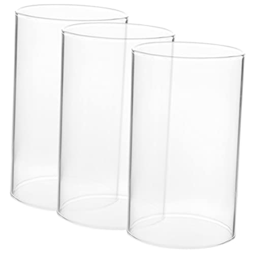 SEWACC 3 Stück Kerzenhalter mit Windschutz Transparentes Zylinderglas für Stumpenkerzen für Wohnzimmer Deko und Festliche Anlässe SEWACC 3 Stück Kerzenhalter mit Windschutz Transparentes Zylinderglas für Stumpenkerzen für Wohnzimmer Deko und Festliche Anlässe von SEWACC