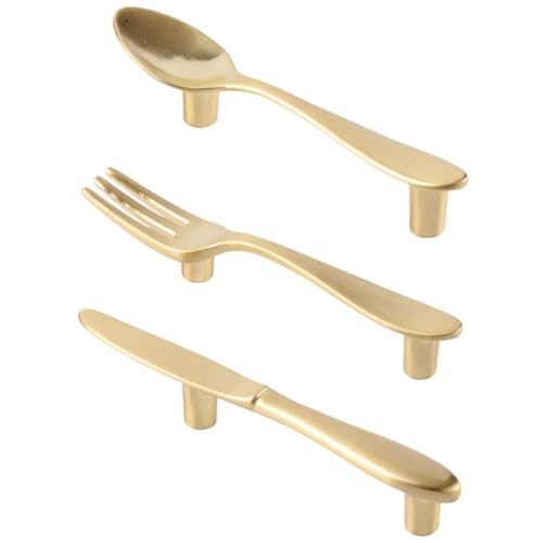 SEWACC 3 Stück Küchenmöbelgriffe in Messer gabel löffel design Dekorative Schrankgriffe aus Robustem Material Korrosionsbeständig und Sicher für Schränke Kommoden Kleiderschränke SEWACC 3 Stück Küchenmöbelgriffe in Messer gabel löffel design Dekorative Schrankgriffe aus Robustem Material Korrosionsbeständig und Sicher für Schränke Kommoden Kleiderschränke von SEWACC