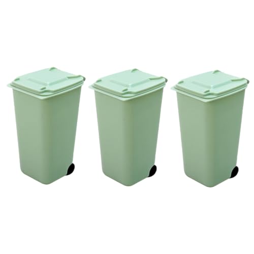 SEWACC 3 Stück Mini Desktop Abfalleimer aus Robustem mit Deckel Geruchsdicht Vielseitig für Büro und Zuhause Praktischer Aufbewahrungseimer für Kleinteile von SEWACC