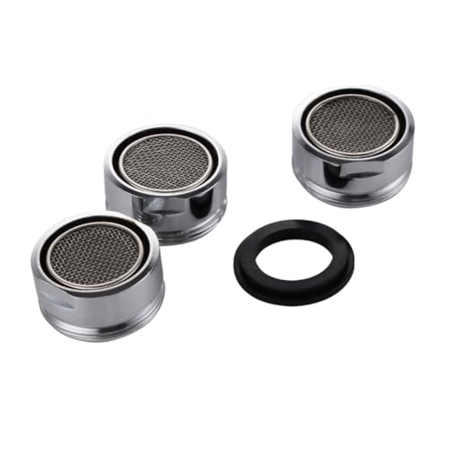 SEWACC 3 Stück Mini Wasserhahn Filter aus Edelstahl Wasserreiniger mit Dreistufigem Filtersieb Rostfrei Installieren für Küche und Bad Trinkwasserfilter für Wasserhahn von SEWACC