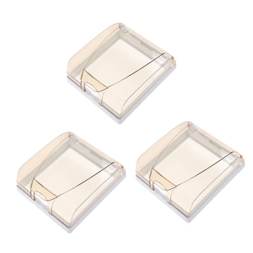 SEWACC 3 Stück Selbstklebende Wasserdichte Steckdosenbox aus Bruchfestem PC Spritzwassergeschützt Transparent Einfache Montage Schutz für Bad Wohnzimmer Schlafzimmer von SEWACC