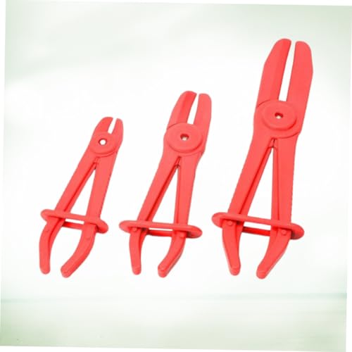 SEWACC 3 Stück Teiliges Auto Reparatur Schlauchklemmen Werkzeugset Kunststoff Schlauchklemmzange mit Speziellem Bogen für Schonendes Abklemmen von Brems Benzin Wasserleitungen Rot SEWACC 3 Stück Teiliges Auto Reparatur Schlauchklemmen Werkzeugset Kunststoff Schlauchklemmzange mit Speziellem Bogen für Schonendes Abklemmen von Brems Benzin Wasserleitungen Rot von SEWACC