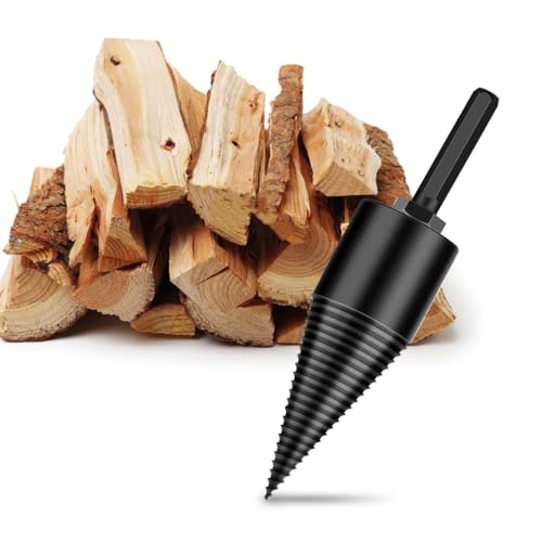 SEWACC 3 Stück Teiliges Brennholzspalter bohrer Konischer Holzspalter aufsatz für Bohrmaschinen Robust Vibrationsbeständig für Schnelles und Einfaches Holzspalten bei Holzarbeiten von SEWACC