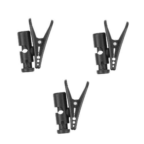 SEWACC 3 Stück Teiliges Ohrhörer Kabelclips Schwarz Praktische Headset Kabelhalter für Mikrofon und Kopfhörerkabel Leicht Portabel Kompatibel für Kabelmanagement Am Schreibtisch und von SEWACC