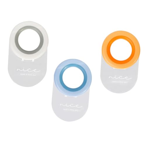 SEWACC 3 Stück Teiliges Punching Freie Klebegriffe aus PC Tpr Praktische Griffmulden für Toilettendeckel Schränke und Wäscheschränke Modernes Langlebiges Design in Warmorange und von SEWACC