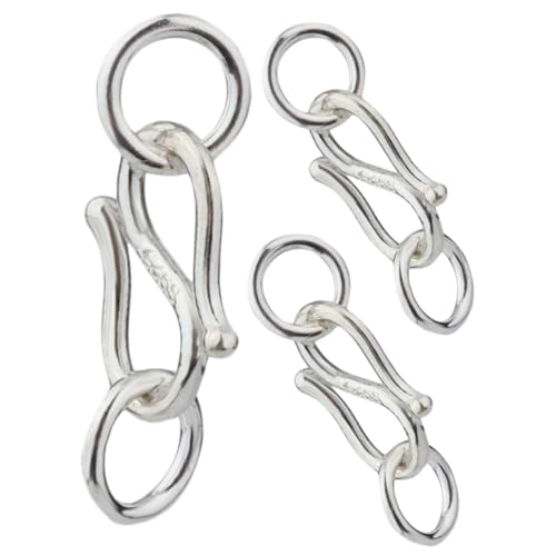 SEWACC 3 Stück Teiliges S haken Schmuckverbinder aus Sterlingsilber Langlebige Armbandverschlüsse für DIY Schmuckherstellung Geeignet für Armbänder und Fußkettchen Silberfarbene SEWACC 3 Stück Teiliges S haken Schmuckverbinder aus Sterlingsilber Langlebige Armbandverschlüsse für DIY Schmuckherstellung Geeignet für Armbänder und Fußkettchen Silberfarbene von SEWACC
