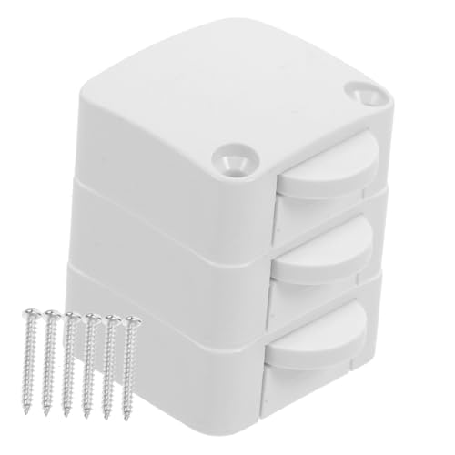 SEWACC 3 Stück Teiliges Türkontaktschalter Schrankbeleuchtung Automatischer Lichtschalter für Schranktüren Einfache Installation Geeignet für Kleiderschrank Küchenschranklichtsteuerung von SEWACC