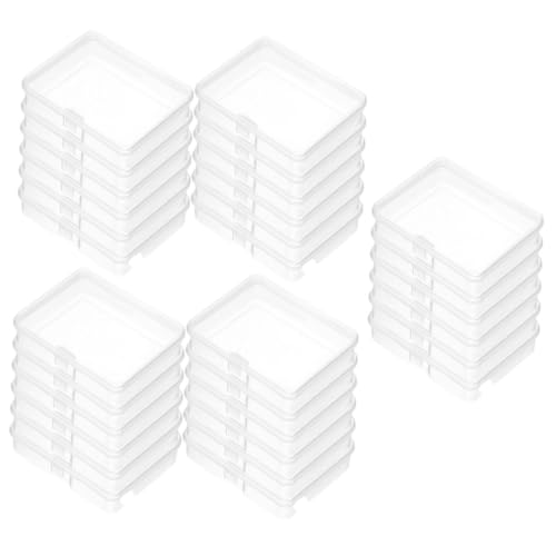 SEWACC 30 Stck Teiliges Kunststoff Aufbewahrungsbox mit Klappdeckel Transparente Kleine Plastikbox für Perlen und Bastelzubehör Tragbare Leichte Organizer Behälter SEWACC 30 Stck Teiliges Kunststoff Aufbewahrungsbox mit Klappdeckel Transparente Kleine Plastikbox für Perlen und Bastelzubehör Tragbare Leichte Organizer Behälter von SEWACC